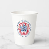 Königliches Charles III-Coronation-Emblem, Königli Pappbecher (Vorderseite)