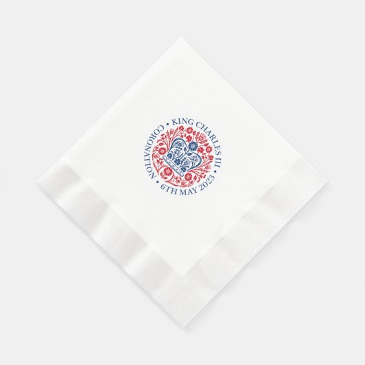 Königliches Charles III-Coronation-Emblem, Königli Serviette (Ecke)