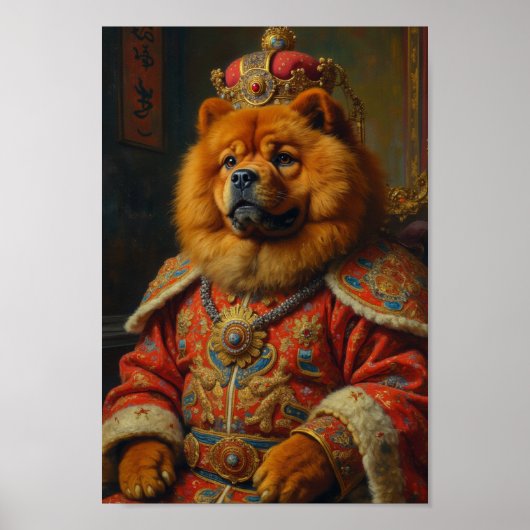 Königliches Chow-Chow-Porträt Poster (Vorne)