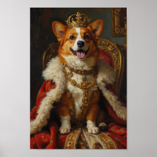 Königliches Corgi-Porträt Poster