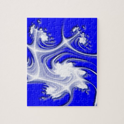 Königliches Eis-Fraktal-Blumen-Puzzlespiel Puzzle (Vertikal)