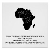 Königliches Erbe: Afrikanische Königin und Königin Poster (Vorderseite)