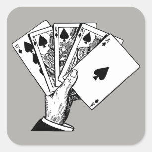 Königliches Erröten-Vintage Quadratischer Aufkleber