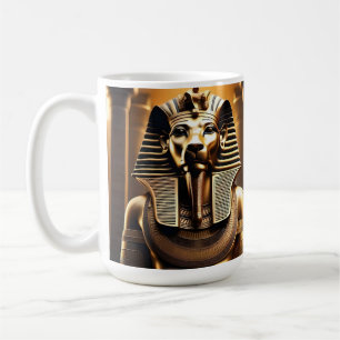 **"Königliches Gebrüll: Der goldene Pharao-Löwe"** Kaffeetasse