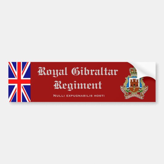Königliches Gibraltar-Regiment Autoaufkleber (Vorne)