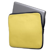 Königliches Gold einfarbig Laptopschutzhülle (Vorderseite Links)