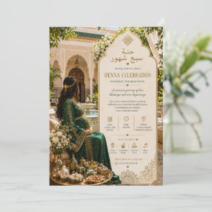 Königliches grünes Kaftan-Baby-Shower Einladung