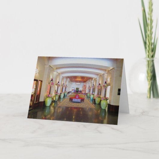 Königliches hawaiisches Hotel Feiertagskarte (Vorderseite)