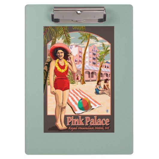 Königliches hawaiisches Hotel in Hawaii Klemmbrett (Vorderseite)