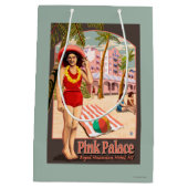 Königliches hawaiisches Hotel in Hawaii Mittlere Geschenktüte (Rückseite)