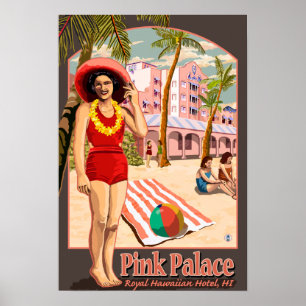 Königliches hawaiisches Hotel in Hawaii Poster