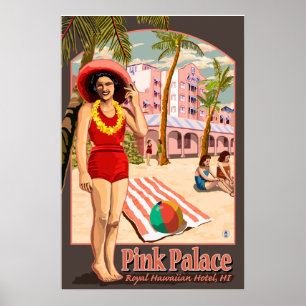 Königliches hawaiisches Hotel in Hawaii Poster