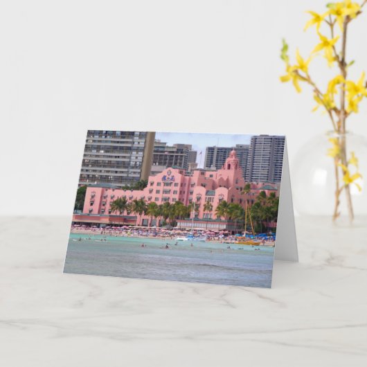 Königliches hawaiisches Hotel Karte (Gelbe Blume)