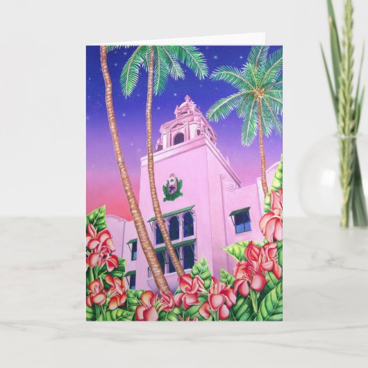 Königliches hawaiisches Hotel Karte (Vorderseite)