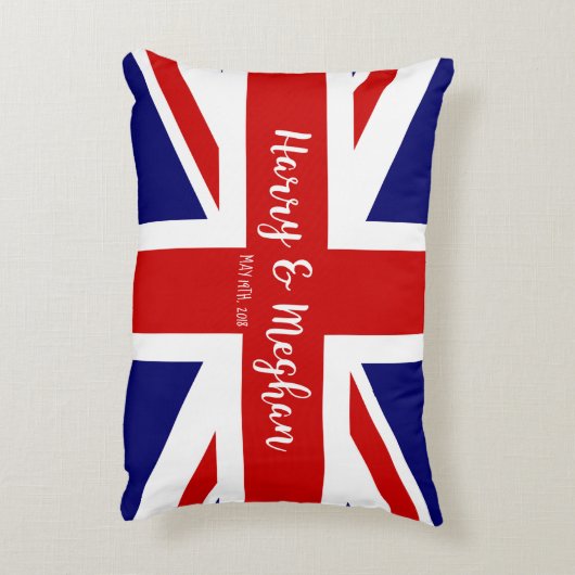 Königliches Hochzeit Gedenken Harrys u. Meghan | Dekokissen (Rückseite(Vertikal))