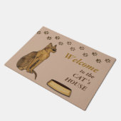 Königliches Hoheits-Katzen-Willkommen Fußmatte (Schrägansicht)