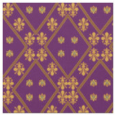 Königliches lila Lilien-Designer-Gewebe Stoff (Nahaufnahme)