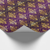 Königliches Lila u. Goldverpackungs-Papier Geschenkpapier (Ecke)