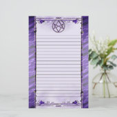 Königliches lila Unicursal gezeichnet Briefpapier (Stehend Vorderseite)