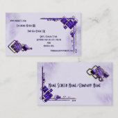 Königliches lila Unicursal Visitenkarte (Vorne/Hinten)