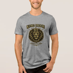 Königliches Löwe-Grafik-T-Shirt für Männer 💛 Tri-Blend Shirt