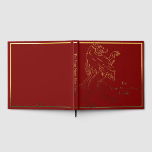 Königliches Löwen-Schrappbuch-Fotoalbum-Folie Gästebuch
