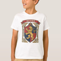 Königliches Löwen-Wappen mit keltischen Knotenmust