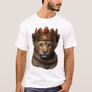 Königliches Löwenjungen-Kronen-T-Shirt – Elegantes T-Shirt