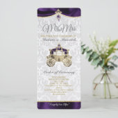 Königliches Märchen-Hochzeitsprogramm Einladung (Stehend Vorderseite)