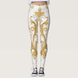 Königliches Marmormuster nahtlos – Gold Barock  Leggings