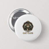 Königliches mittelalterliches Katzen-Vater-Geschen Button (Vorne & Hinten)