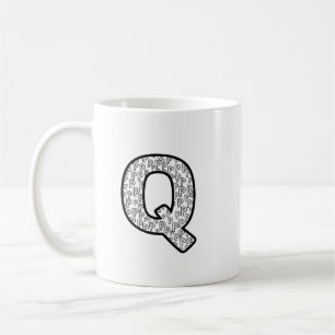 Königliches Monogramm Buchstabe Q - Minimalistisch Kaffeetasse
