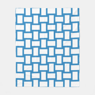Königliches Pastellblau-weißes Webdesign Fleecedecke