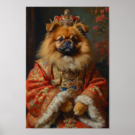 Königliches Pekingese-Porträt Poster (Vorne)