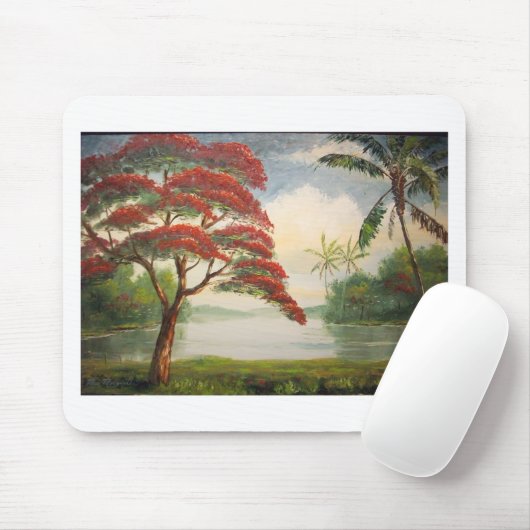 Königliches Poinciana (extravaganter Baum) Mousepad (Mit Mouse)