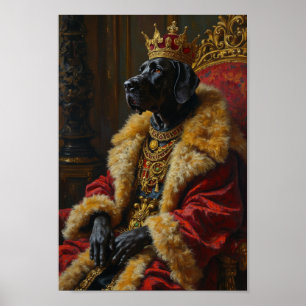 Königliches Portrait einer Deutschen Dogge Poster
