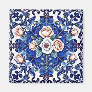 königliches Rosenmosaik-Magnet Magnet