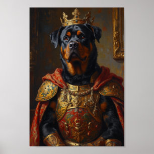 Königliches Rottweiler-Porträt Poster
