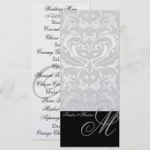 Königliches silbernes menükarte (Vorne/Hinten)