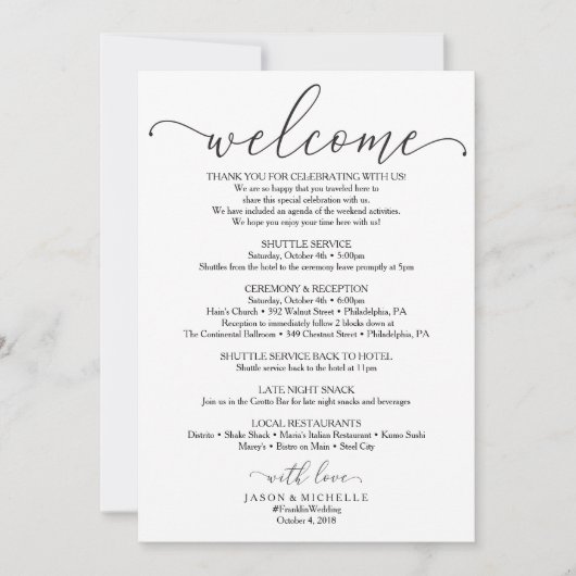 Königliches Skript Hochzeitsprogramm - Hochzeitsbe Einladung (Vorderseite)