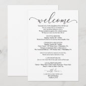 Königliches Skript Hochzeitsprogramm - Hochzeitsbe Einladung (Vorne/Hinten)