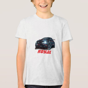 Königliches Textzeichen Auto Design Jungen Stylisc Tri-Blend Shirt