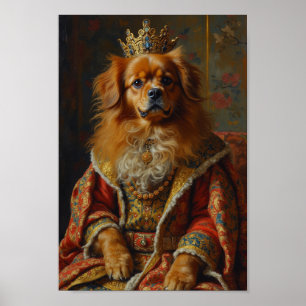 Königliches Tibet-Spaniel-Porträt Poster