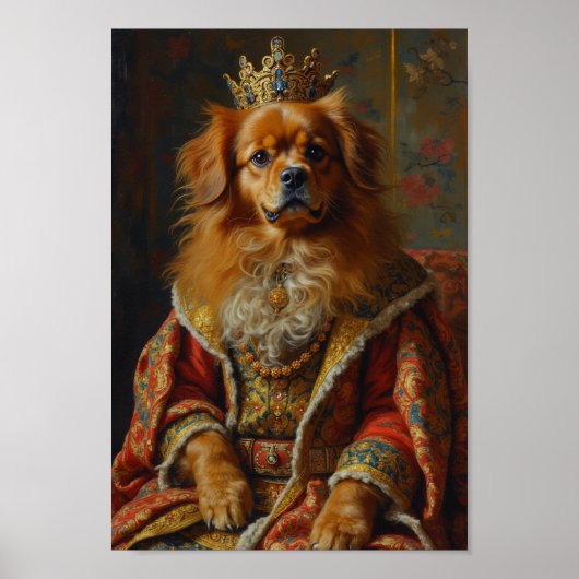 Königliches Tibet-Spaniel-Porträt Poster (Vorne)