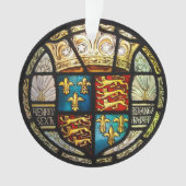 Königliches Tudor Wappen Buntglas Henrys VIII Ornament (Vorderseite)