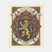 Königliches Wappen Luxus Löwe Rampant Fleecedecke (Vorderseite)