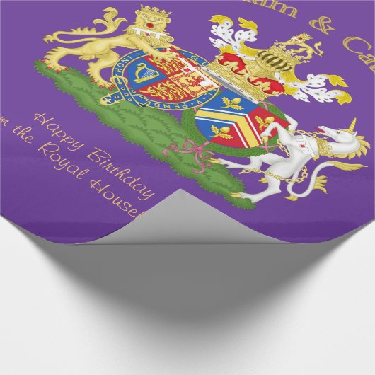 Königliches Wappen Williams und Catherine Geschenkpapier (Ecke)