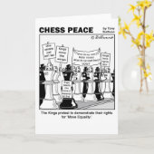 Königprotest-März Schach-FriedensCartoon Karte (Gelbe Blume)