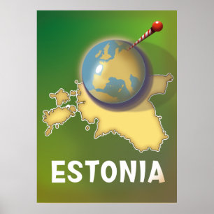 Königreich Belgien schöne Karte Poster