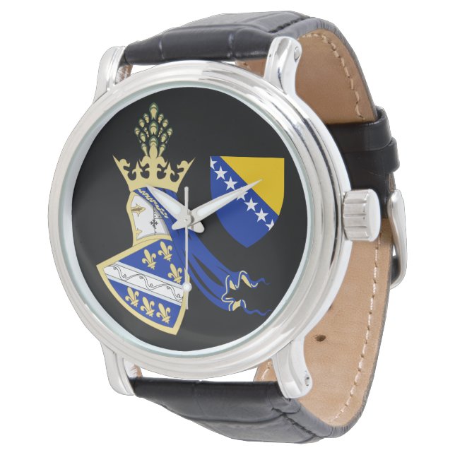 Königreich Bosnien - Wappen Armbanduhr (Schrägansicht)
